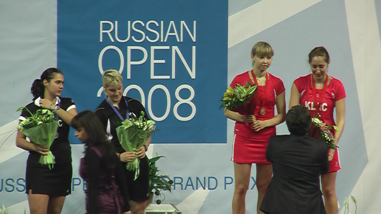 Петя Недельчева, Нина Вислова, Валерия Сорокина на турнире Russian Open 2008 в Москве в УСК ''Дружба''