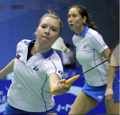 Валерия Сорокина и Нина Вислова на Sudirman Cup 2009 в Китае 